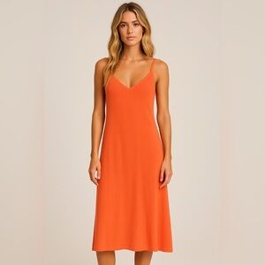 360 Cashmere Coral Slip Dress cashmere blend